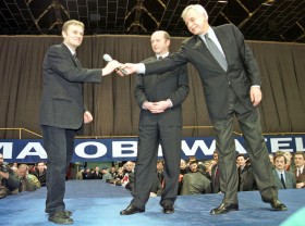 Pierwsza konwencja PO. Hala Olivia w Gdańsku, 24 stycznia 2001 roku