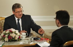 Bronisław Komorowski podczas rozmowy z Polityka.pl.