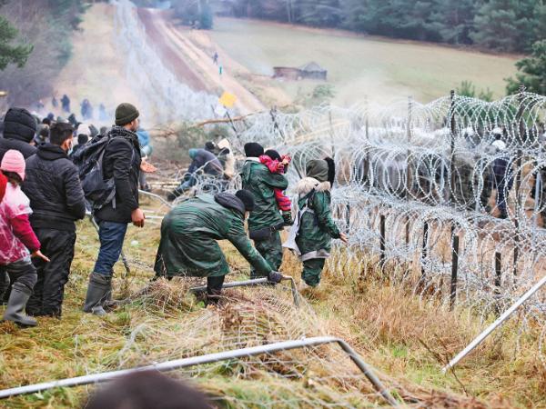 Migranci na granicy polsko-białoruskiej