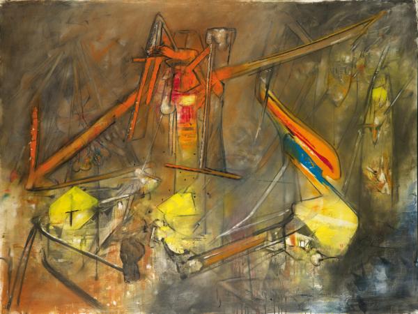 Roberto Matta, bez tytułu, olej na płótnie, ok. 1957 r.