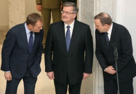 Wielka Trójka: premier Donald Tusk, prezydent Bronisław Komorowski i marszałek Sejmu Grzegorz Schetyna.