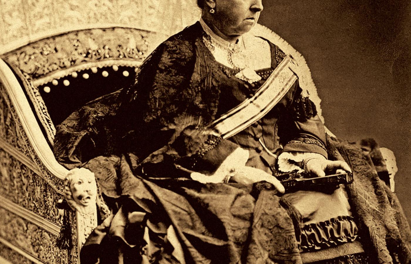 Królowa Wiktoria na fotografii z 1873 r.