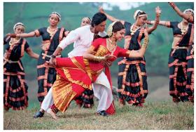 Gwiazdor Śahruch Chan (ang. Shah Rukh Khan) w filmie „Ćennai Ekspres” z 2013 r.