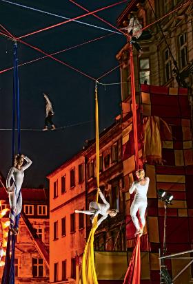 Plenerowe widowisko „Sen o mieście” przygotowane przez Lublin w trakcie konkursu ESK 2016.