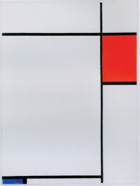 Kompozycja czerwona, niebieska i szara, 1927r.