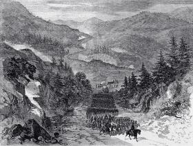 Camberland Pike, jedna z pierwszych dróg na Zachód (1818 r.). Grafika z I poł. XIX w.