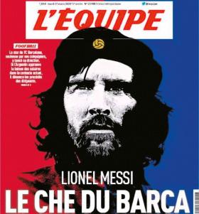 Leo Messi jako Che Guevara na okładce francuskiego magazynu sportowego „L’Équipe”.