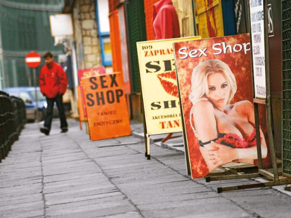 Sex shop przy ul. Marszałkowskiej w Warszawie, 2008 r.