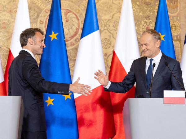 Emmanuel Macron i Donald Tusk, Gdańsk, 20 kwietnia 2026 r.
