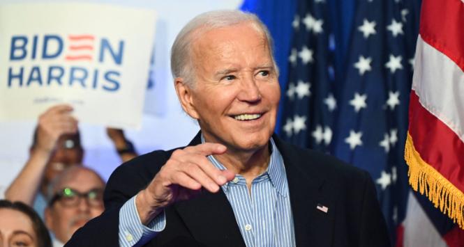 Joe Biden wystąpił na wiecu w Madison w stanie Wisconsin, 5 lipca 2024 r.