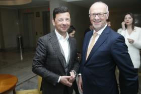 Jarosław Sroka i Sławomir Sikora, prezes banku City Handlowy