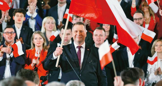 Przemysław Czarnek na konwencji PiS w Krakowie.