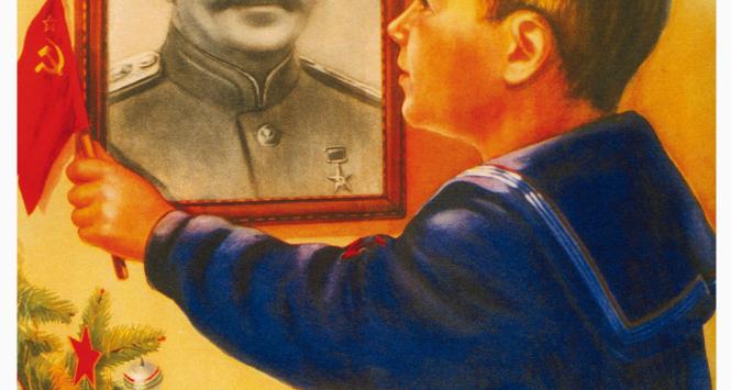 „Wszystkiego najlepszego w nowym roku, kochany Stalinie”, sowiecki plakat z epoki