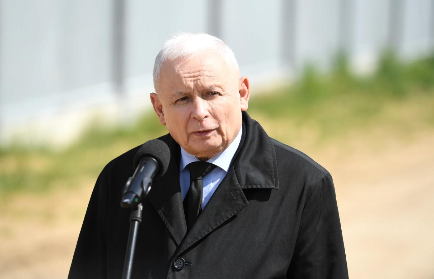 Jarosław Kaczyński na granicy polsko-białoruskiej, 27 maja 2023 r.