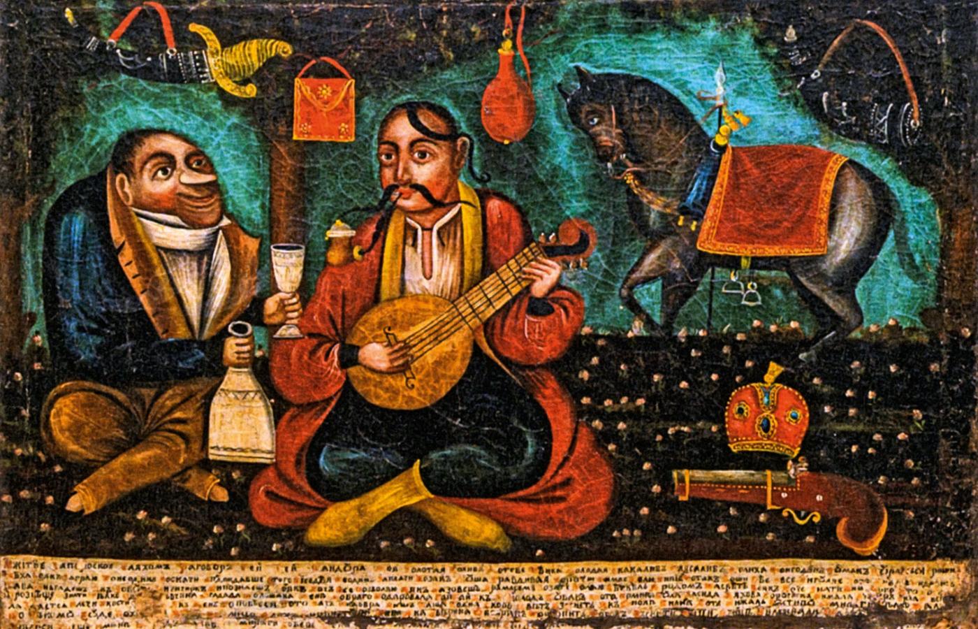 „Kozaka z Lachem rozmowa”, obraz nieznanego autora z poł. XIX w.