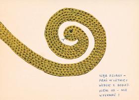 13 lipca 1970, Szymborska do Filipowicza:Poza tym mam stale wrażenie, że Ci czegoś ważnego nie powiedziałam. Jest to uczucie, które się zawsze powtarza, kiedy jesteś daleko. Czy śpisz na materacu, oczywiście przedtem nadmuchanym?Czy nie palisz na czczo? Jak się czuje p. M.? Pozdrów wszystkich! Śpij dobrze! Unikaj słońca! Itd.! Muszę się o Ciebie trochę martwić, bo to należy do całokształtu uczuć, jakie żywię do Ciebie, niezależnie od tego, czy jesteś goły czy w ubraniu, w kapeluszu czy bez.