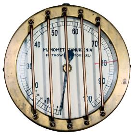 Manometr z polskiego okrętu podwodnego ORP „Żbik”, 1932 r.