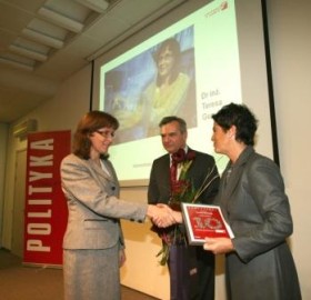 dr inż. Teresa Gumuła z red. Ewą Wilk i red. Jerzym Baczyńskim.