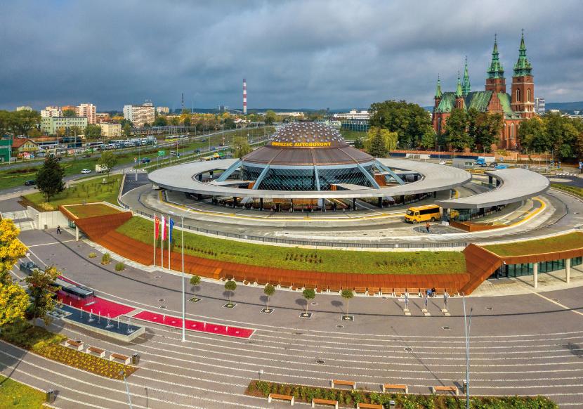 Dworzec autobusowy w Kielcach. Projekt: Kamiński Bojarowicz Architekci