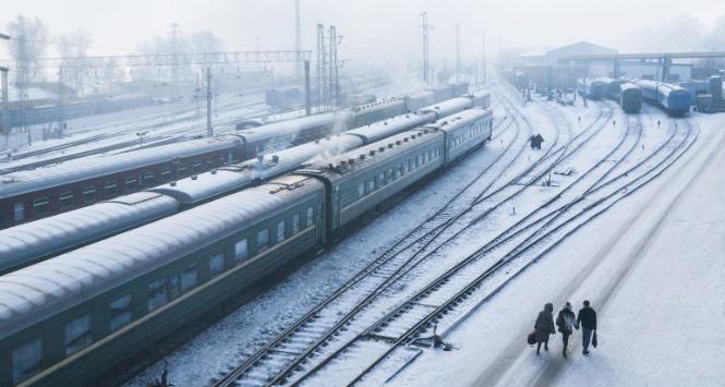 Dworzec kolejowy w Irkucku na Syberii, gdzie zatrzymuje się Kolej Transsyberyjska w połowie trasy między Moskwą a Władywostokiem. 31 stycznia 2026 r.