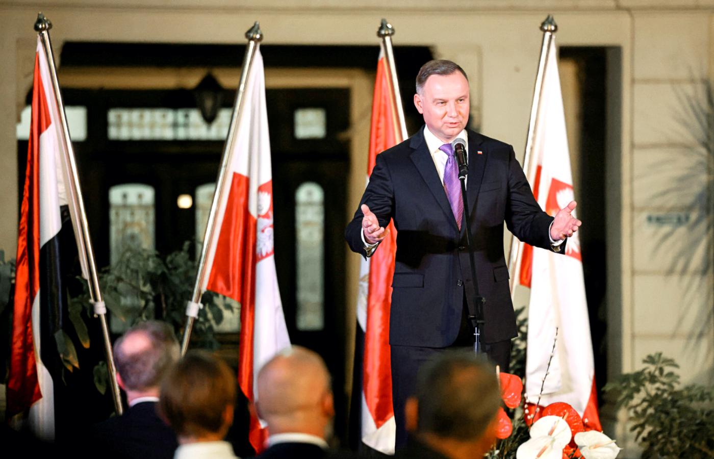 Andrzej Duda na spotkaniu z Polonią w Egipcie, 29 maja 2022 r.