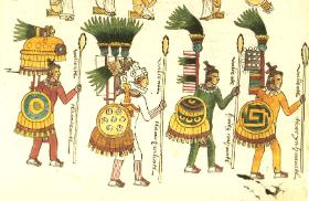 Wojownicy azteccy (tzw. Codex Mendoza).