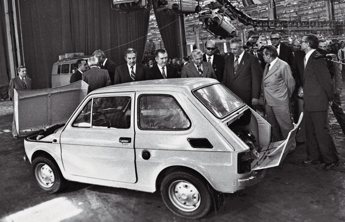 Edward Gierek w tyskim zakładzie Fabryki Samochodów Małolitrażowych, wrzesień 1975 r.