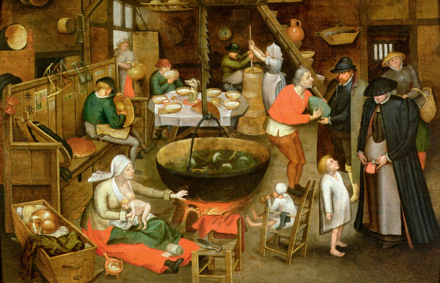 Obraz Pietera Brueghla (1564-1638) „Wizyta na farmie”