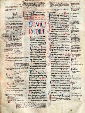 Strona z manuskryptu „Kodeksu Justyniana”; wydanie z XIII w.