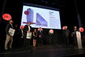 Inwestora biurowca Bałtyk reprezentował Piotr Voelkel, prezes Grupy Kapitałowej VOX (przy mikrofonie) i Michał Włodarczyk z Garvest Real Estate.