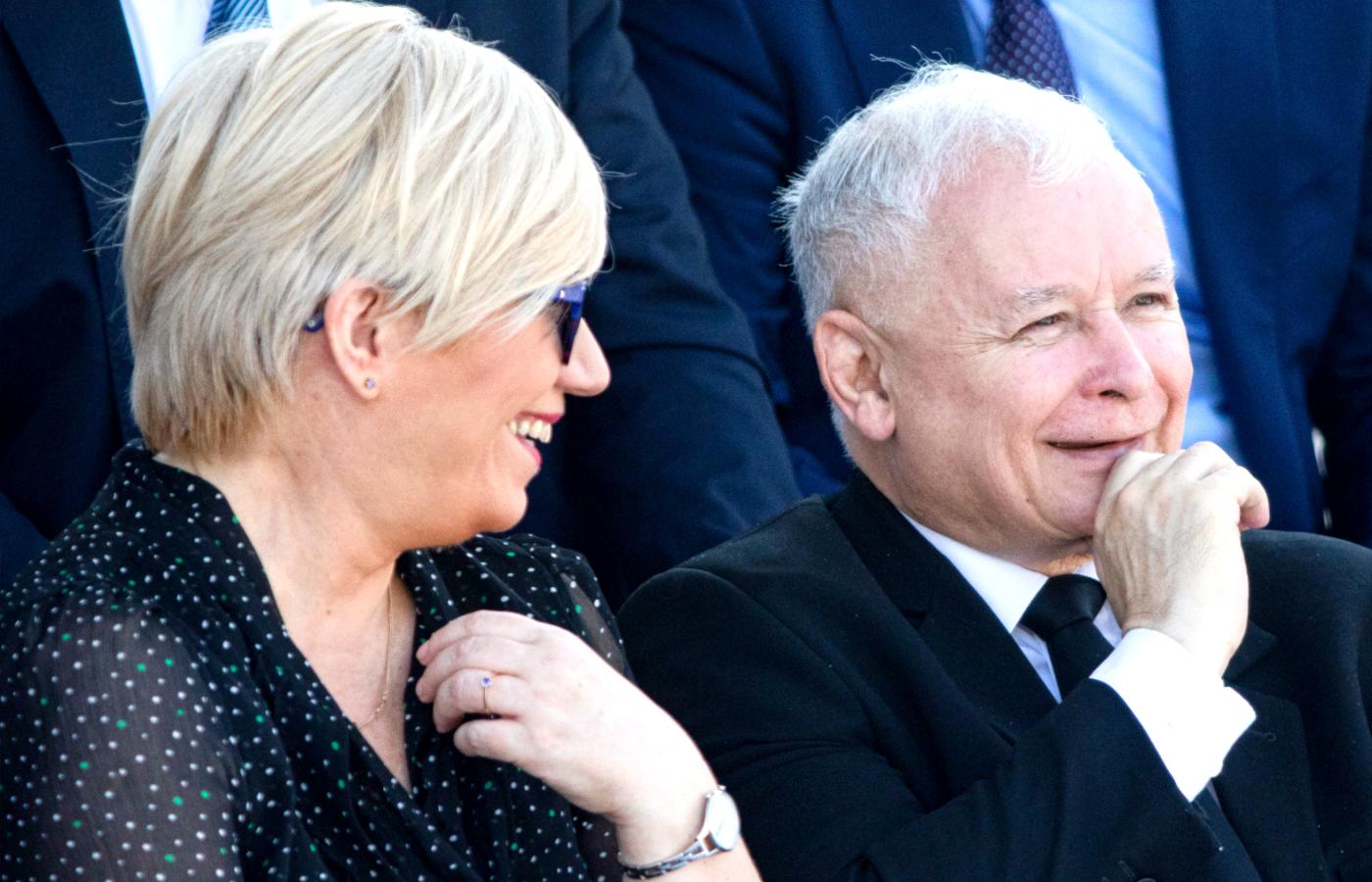 Julia Przyłębska i Jarosław Kaczyński w 80. rocznicę wybuchu II wojny światowej, wrzesień 2019 r.