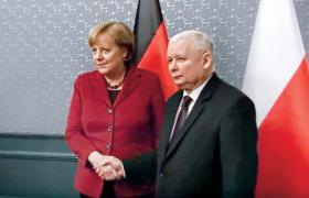Angela Merkel i Jarosław Kaczyński w Warszawie, luty 2017 r.