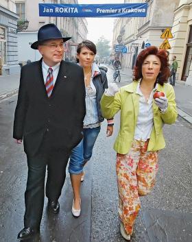 Rodzina Rokitów - Jan, Nelly i córka Katarzyna, Kraków, 2005 r.