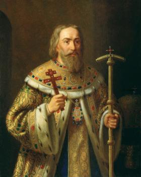 Ojciec cara Michała - Fiodor Romanow. Tu jako Filaret, patriarcha moskiewski i całej Rusi.
