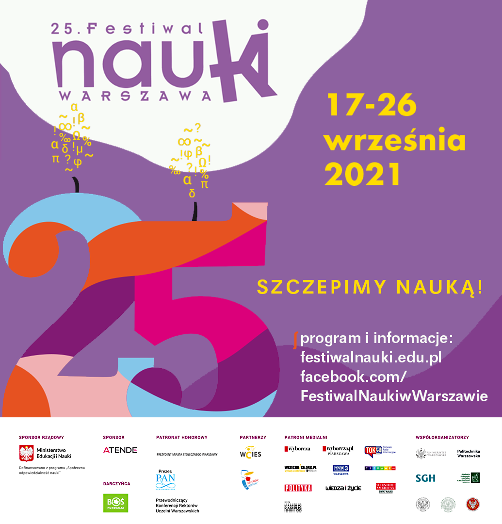 25-lecie Festiwalu Nauki W Warszawie. Rusza Jubileuszowa Edycja! | 17 ...