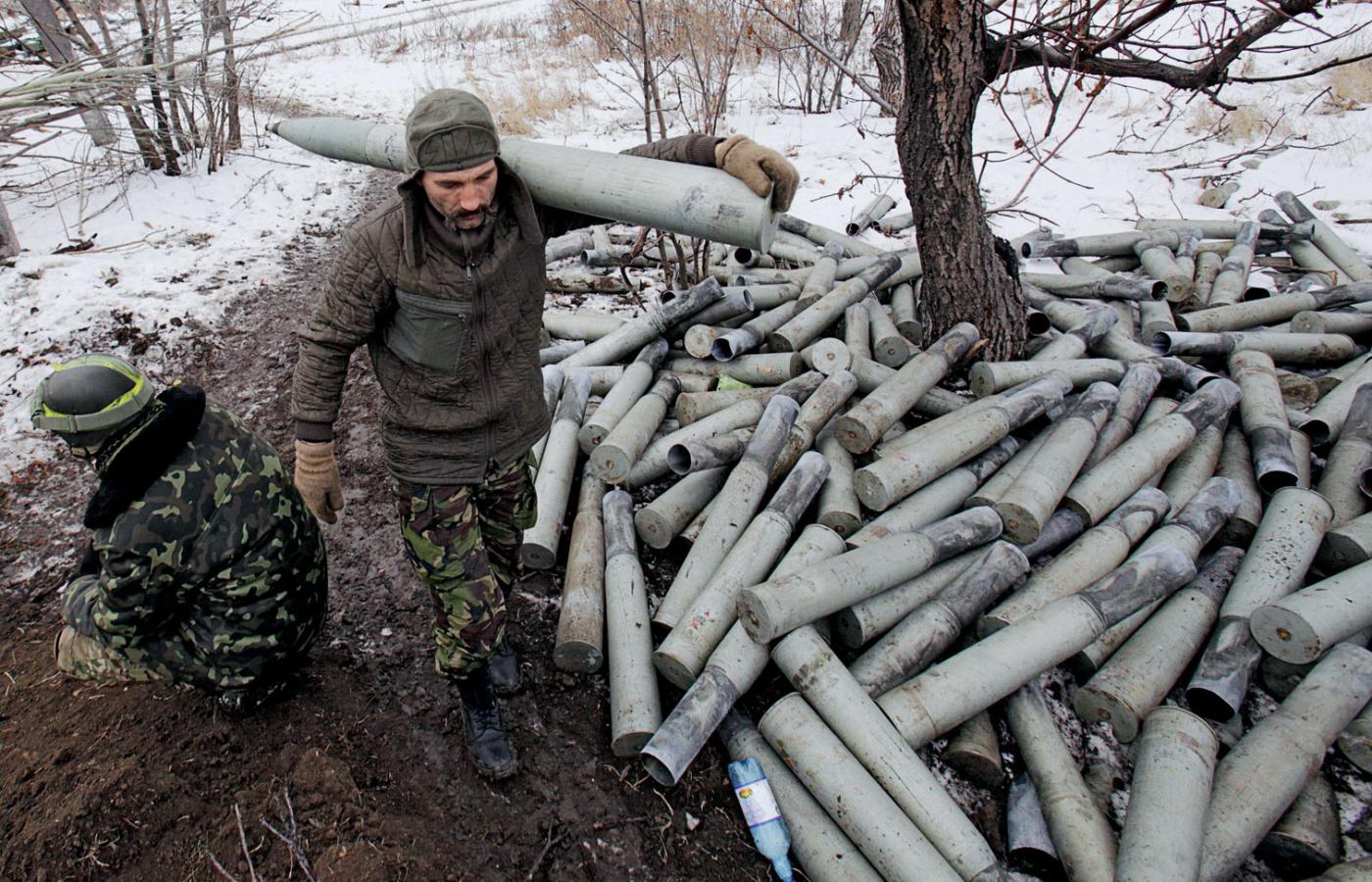 Ukraiński artylerzysta walczący w okolicach Doniecka