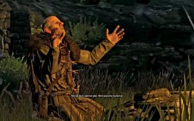 Scena z guślarzem z gry „Wiedźmin 3: Dziki Gon”