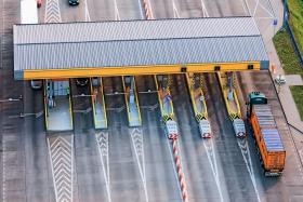 Bramka wjazdowa na autostradę A1 koło Grudziądza