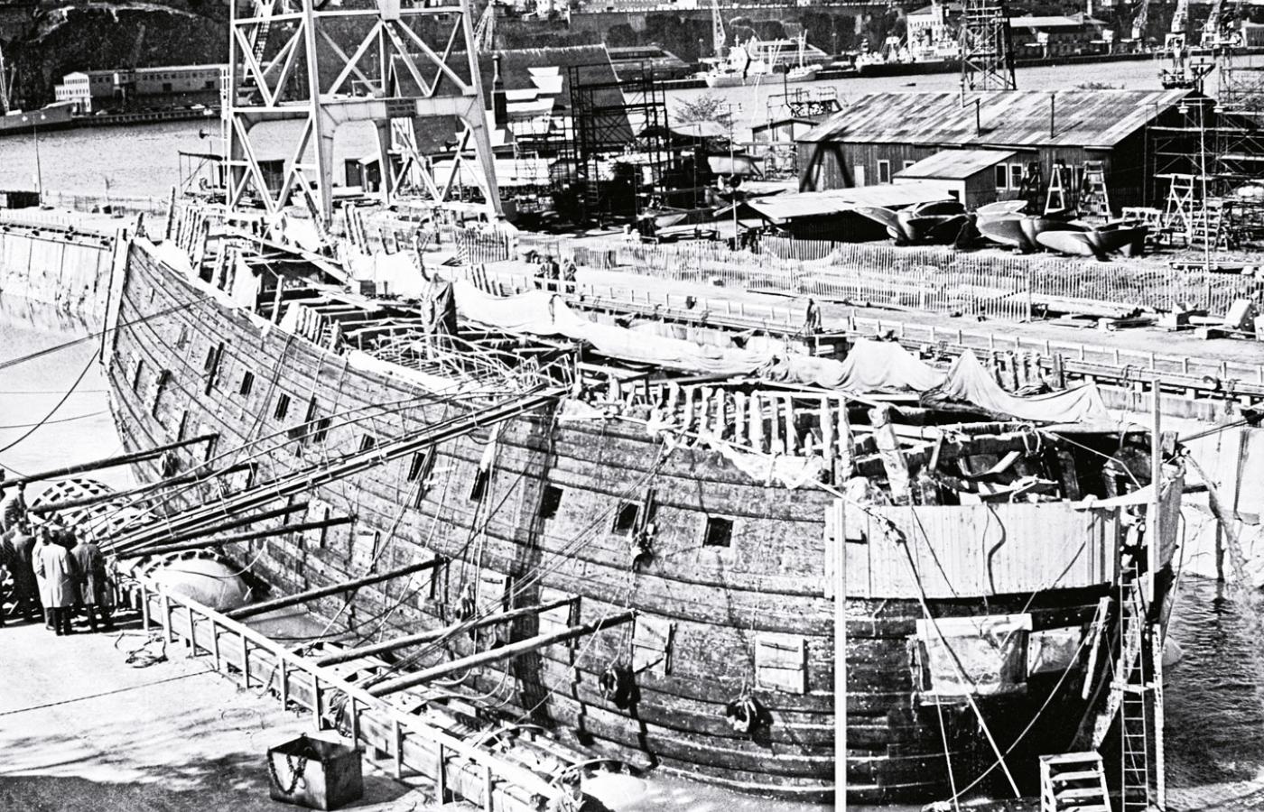 Suchy dok, który powstał w 1961 r. w sztokholmskim porcie, by umożliwić rekonstrukcję „Vasy”.