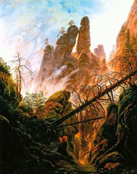 Szwajcaria Saksońska na płótnie Caspara Freidricha z 1822–23 r.