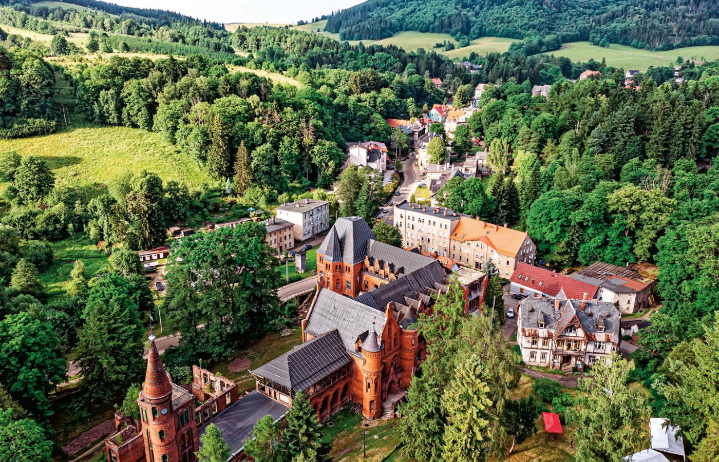 Sokołowsko, dawne sanatorium Grunwald, dziś miejsce Festiwalu Filmowego Hommage á Kieślowski.