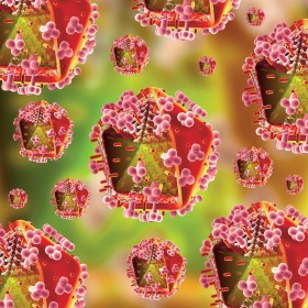 Cząstka wirusa HIV, wizualizacja