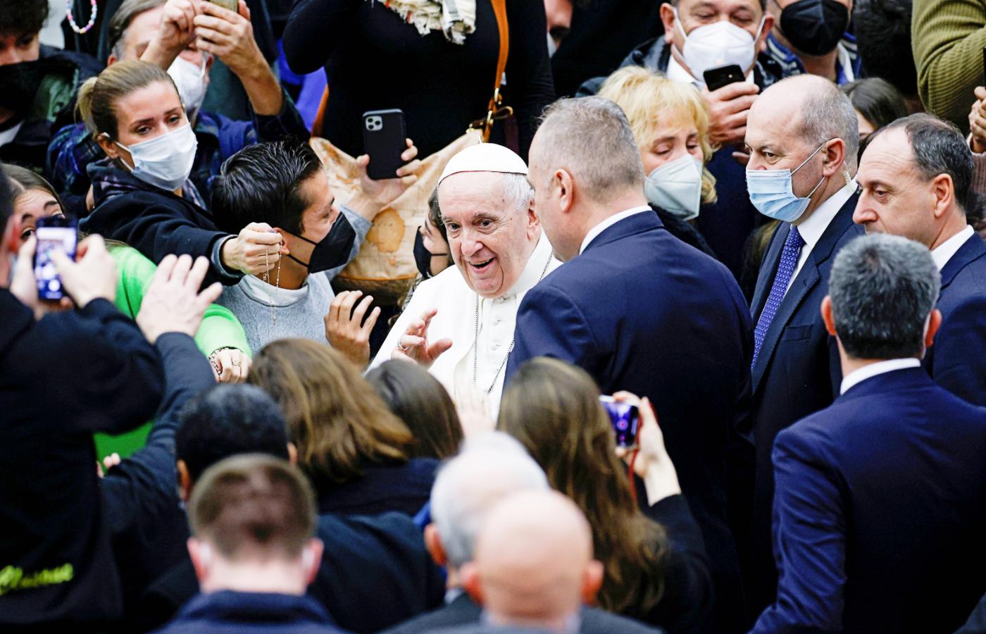 Papież Franciszek na placu św. Piotra. 29 grudnia 2021 r.