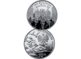 Okolicznościowa moneta 10-złotowa wybita w 40. rocznicę Marca ’68, 2008 r.
