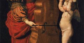 Anna Waszak, szczęśliwa stypendystka, kupiła smyczek do barokowych skrzypiec za 6 tys. euro. Fragment obrazu Domenichina „Św. Cecylia”, 1618 r.