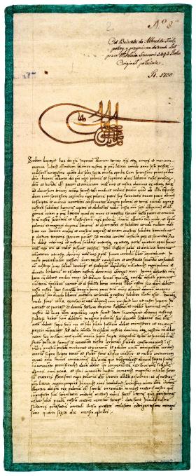 Oficjalny list sułtana Bajazyda I do króla Jana Olbrachta, XV w.