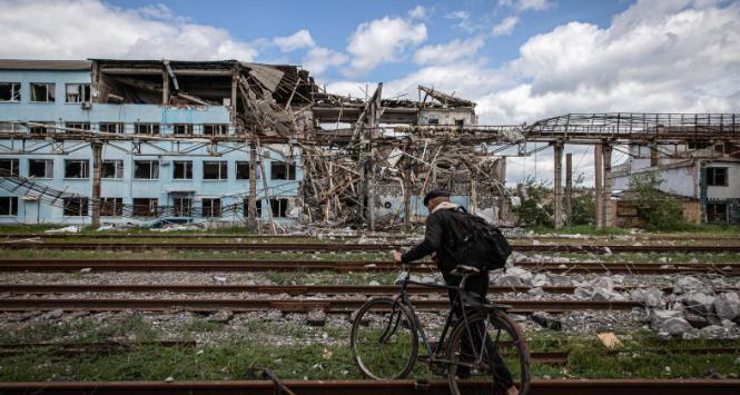 Opuszczona kopalnia soli w Soledarze, na Ukrainie. Donbas, maj 2022 r.