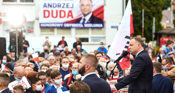 Andrzej Duda w Wieluniu, 10 czerwca 2020 r.