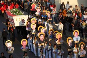 Manifestacja Koptów upamiętniająca zabitych w ubiegłym roku współwyznawców, Kair, listopad 2011.