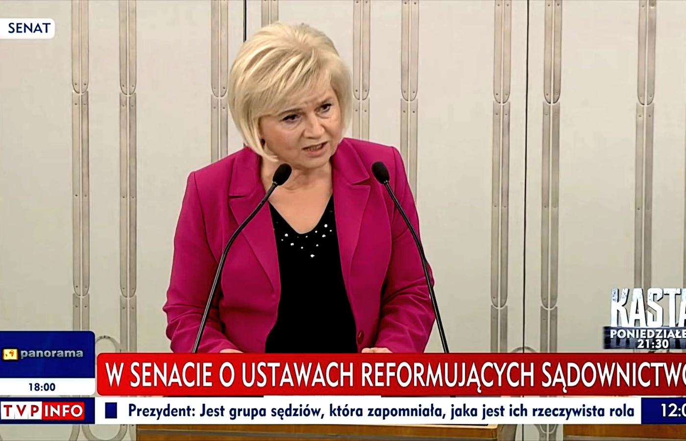 Lidia Staroń na antenie TVP Info i zapowiedź „Kasty”